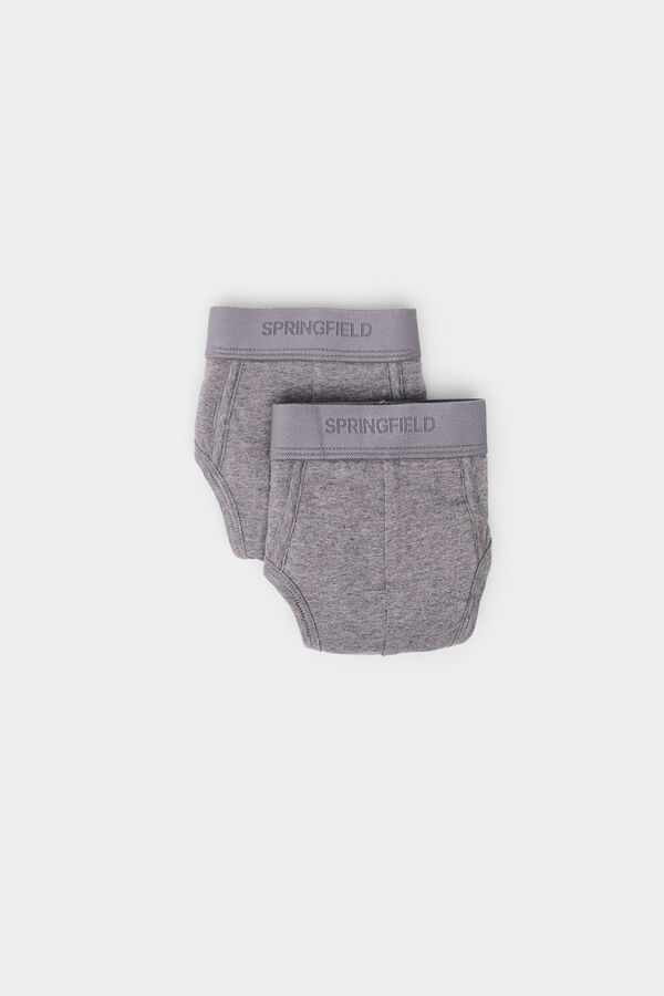 Springfield Pack 2 slips básicos gris