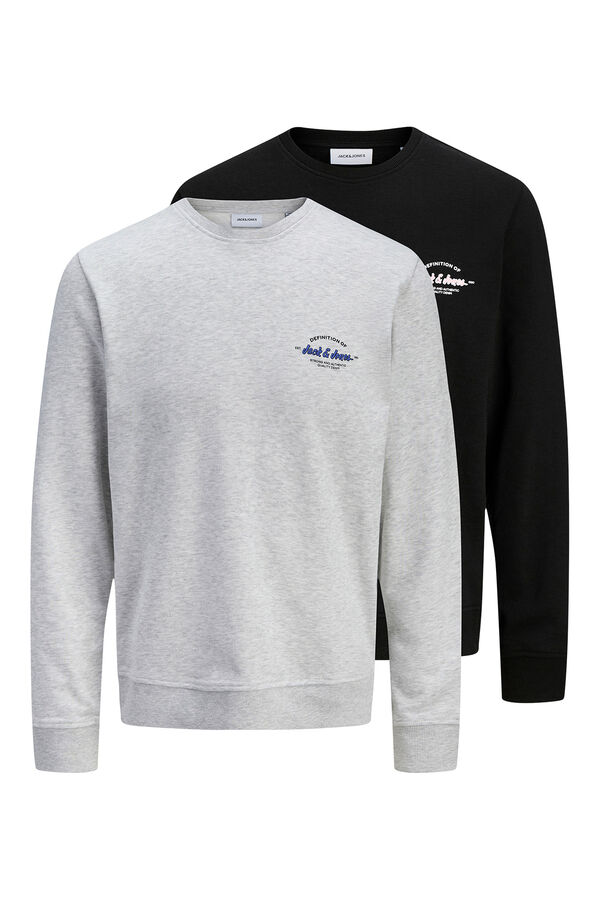 Jack & Jones Pack de 2 sudaderas b&aacute;sicas negro