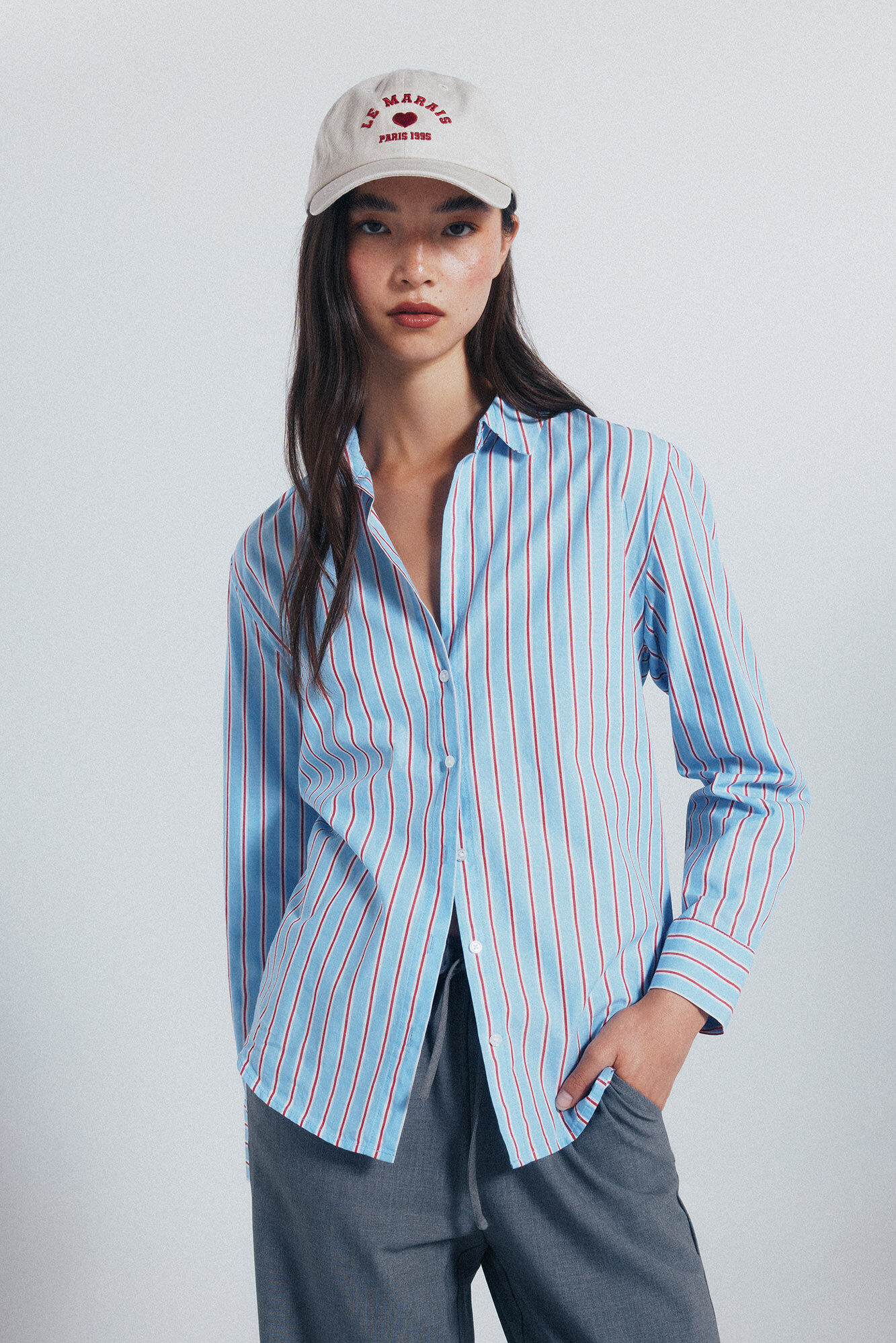 Springfield Camisa rayas larga