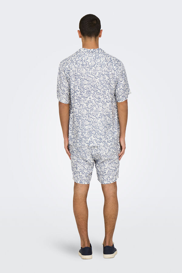 Only & Sons Camisa manga curta estampada branco