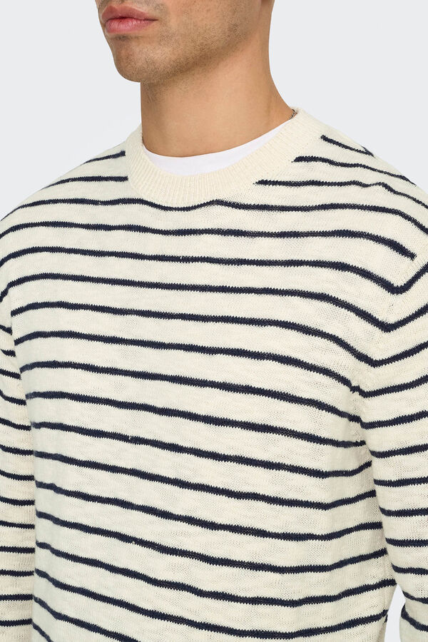 Only & Sons Jersey de hombre de punto regular fit. beige