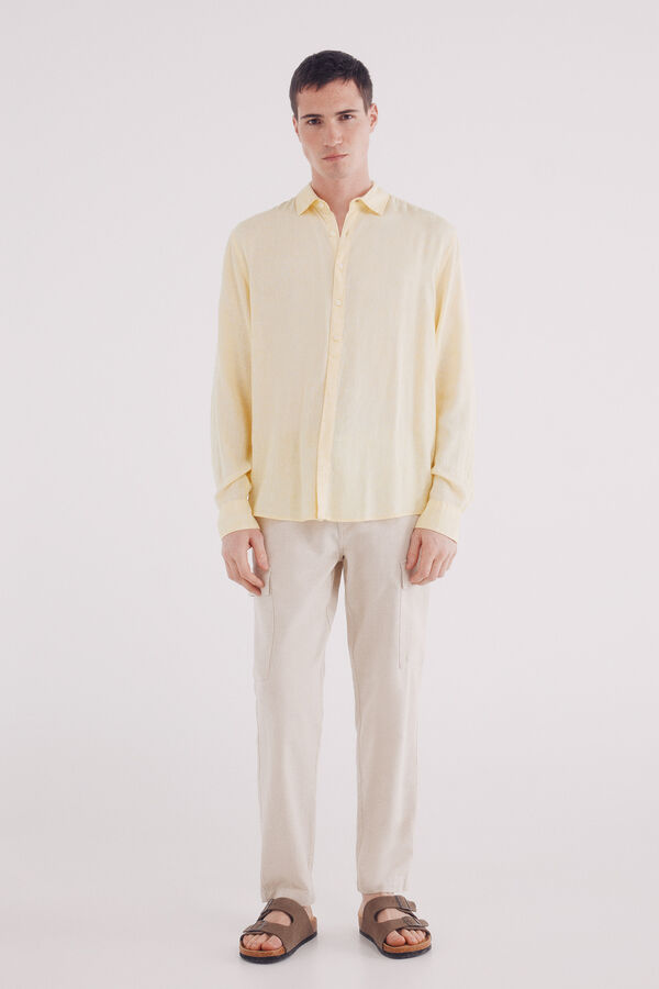 Springfield linho de linho viscose fil a fil estampado