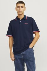 Jack & Jones Polo est&aacute;ndar fit azul