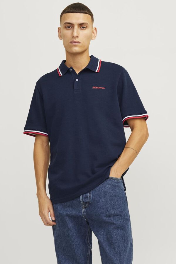 Jack & Jones Polo est&aacute;ndar fit azul