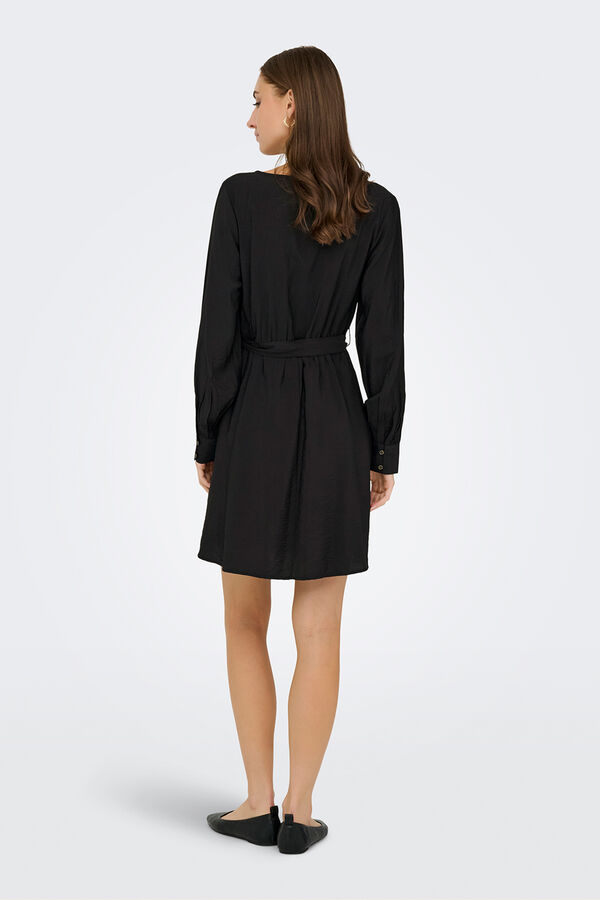 JDY Vestido corto fluido negro