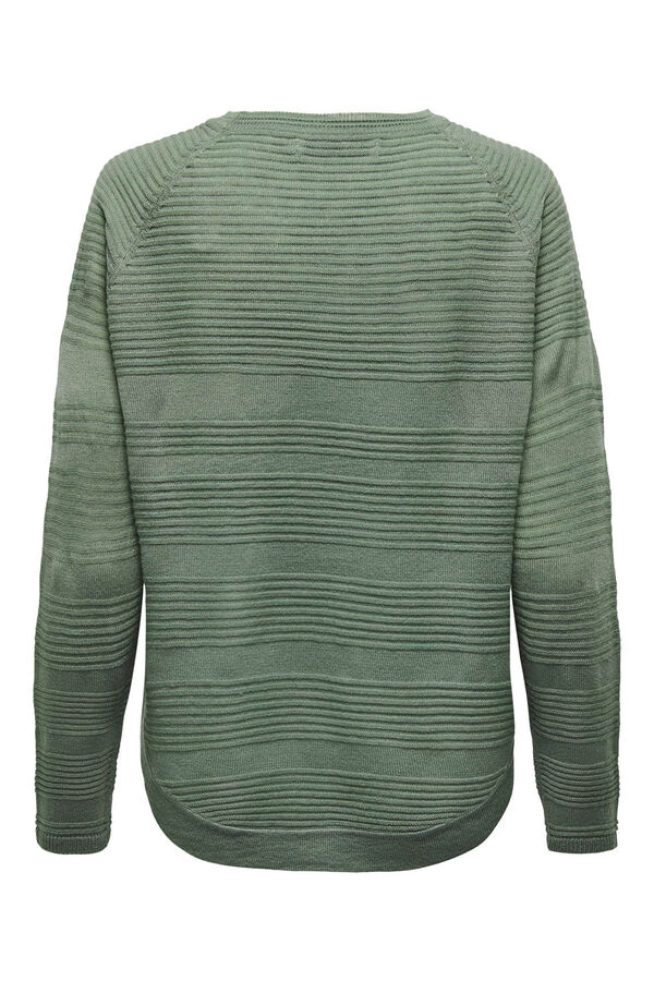 Only Camisola de manga comprida e gola redonda verde