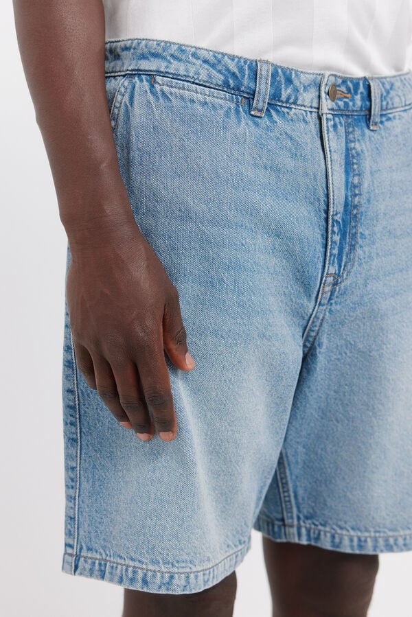 Springfield Bermuda chino vaquera straight fit azul