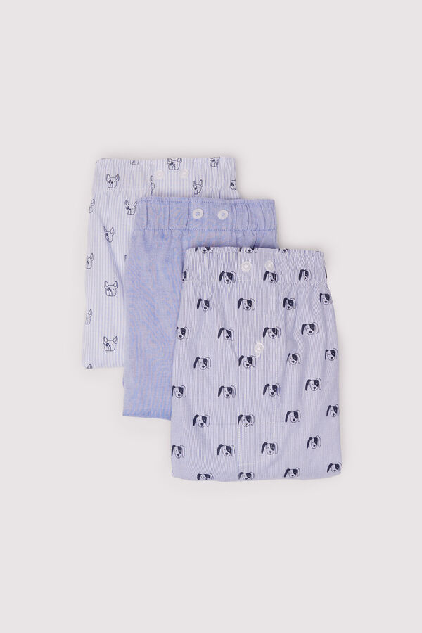 Springfield Pack 3 boxers perros azul