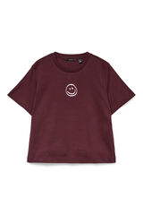 Vero Moda Girl Camisola algod&atilde;o manga curta rosa