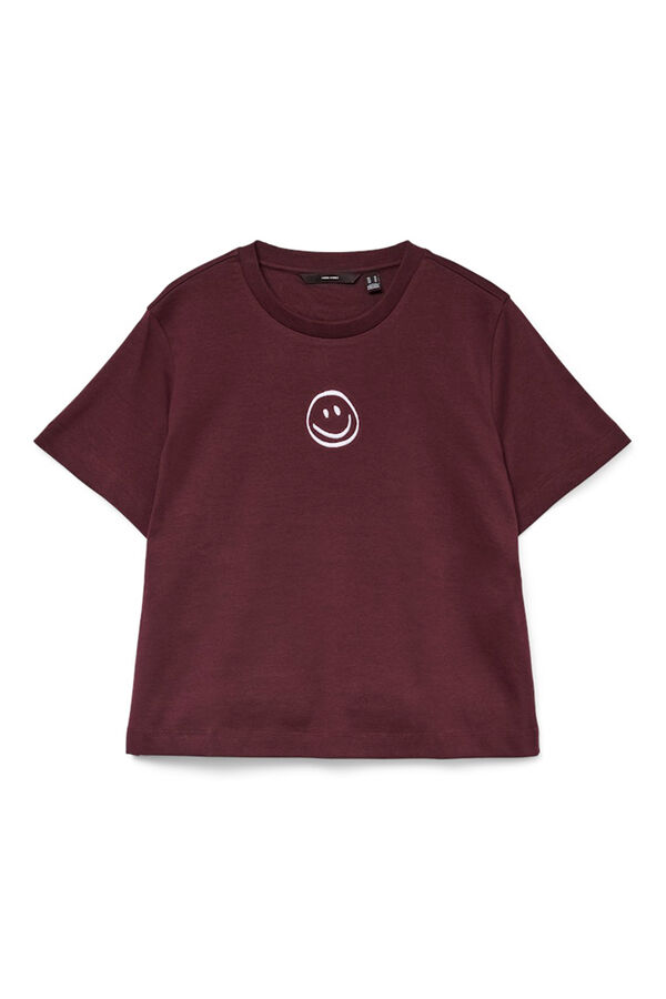 Vero Moda Girl Camisola algod&atilde;o manga curta rosa