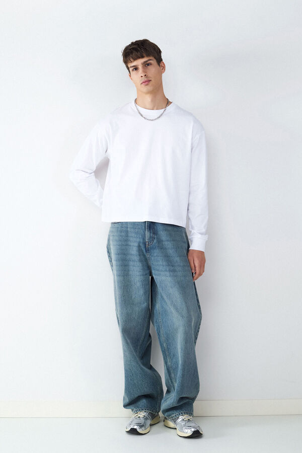 Balmohk Cal&ccedil;a jeans larga e larga azul