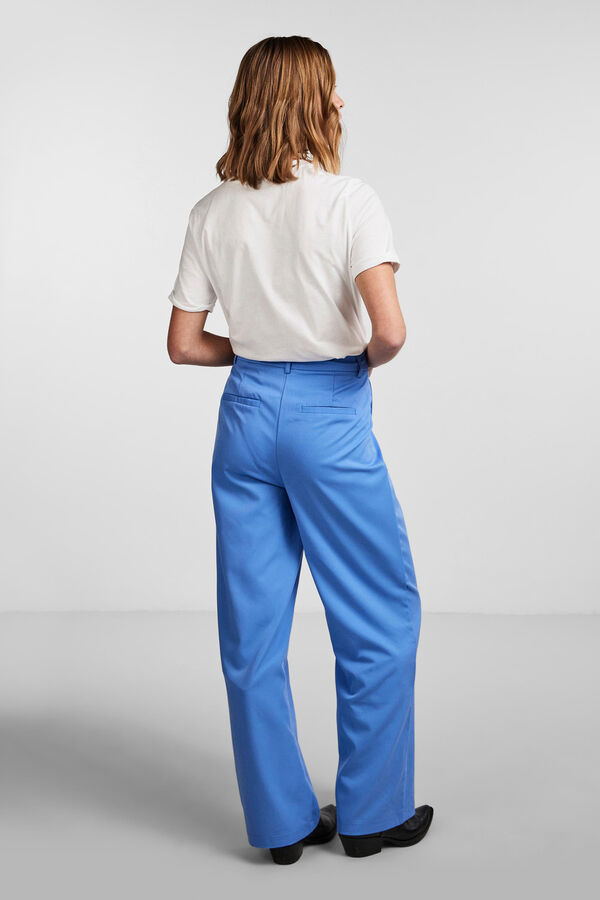 Springfield Pantalón pata ancha azul medio