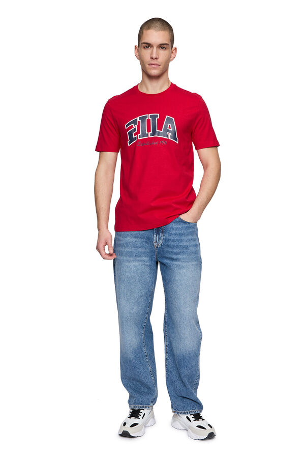 Fila T-shirt de homem de manga curta vermelho