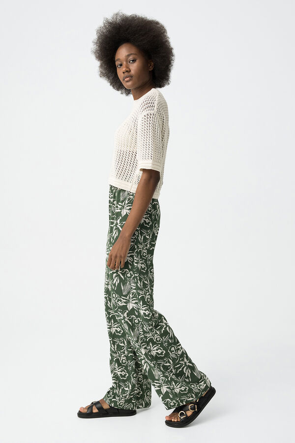 Tiffosi Leggings estampadas de comprimento total verde