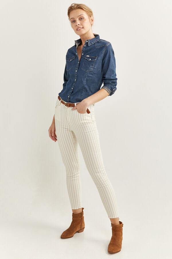 Springfield Jeans Color Slim Cropped beige medio