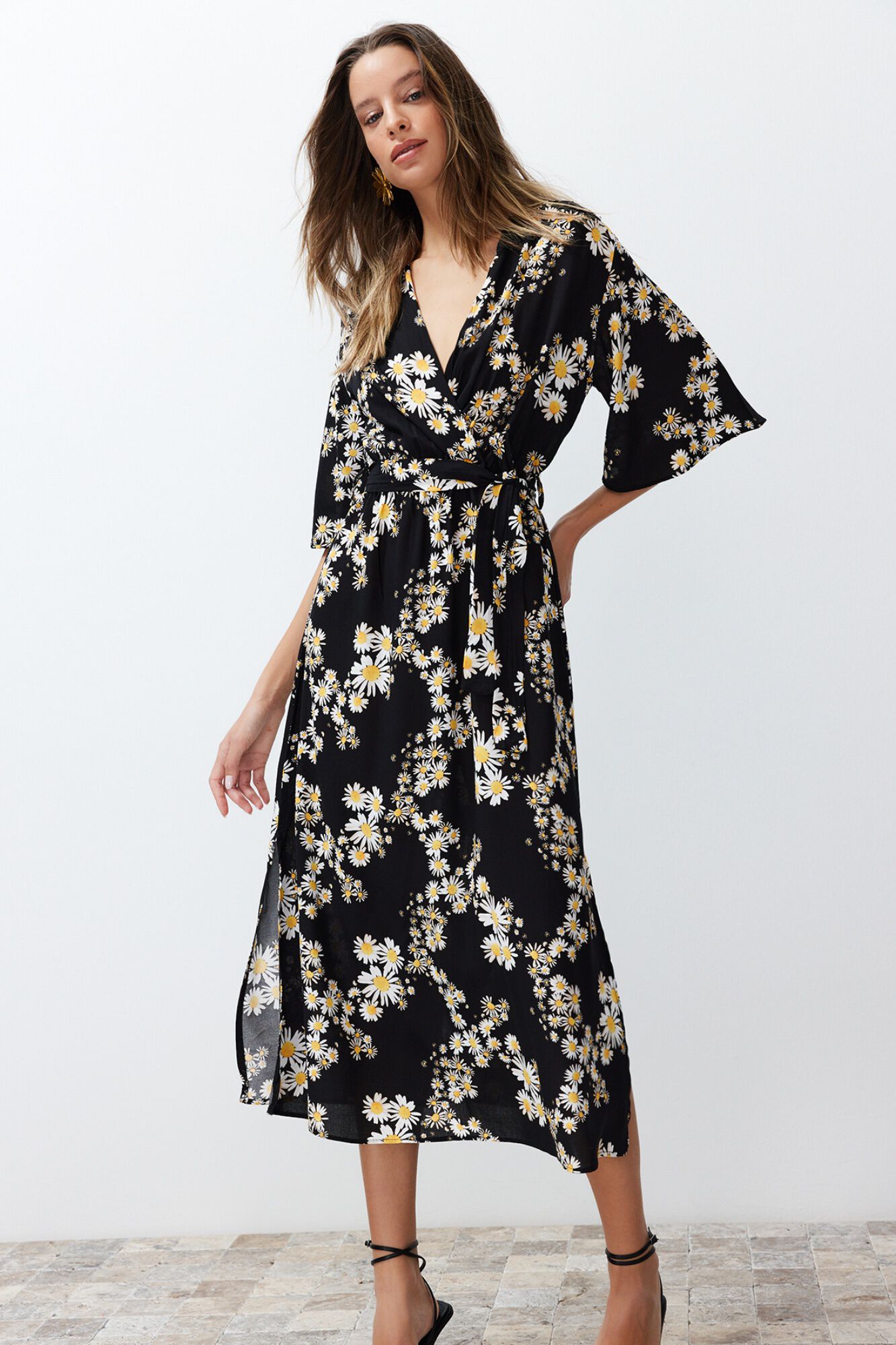 Trendyol Vestido midi estampado