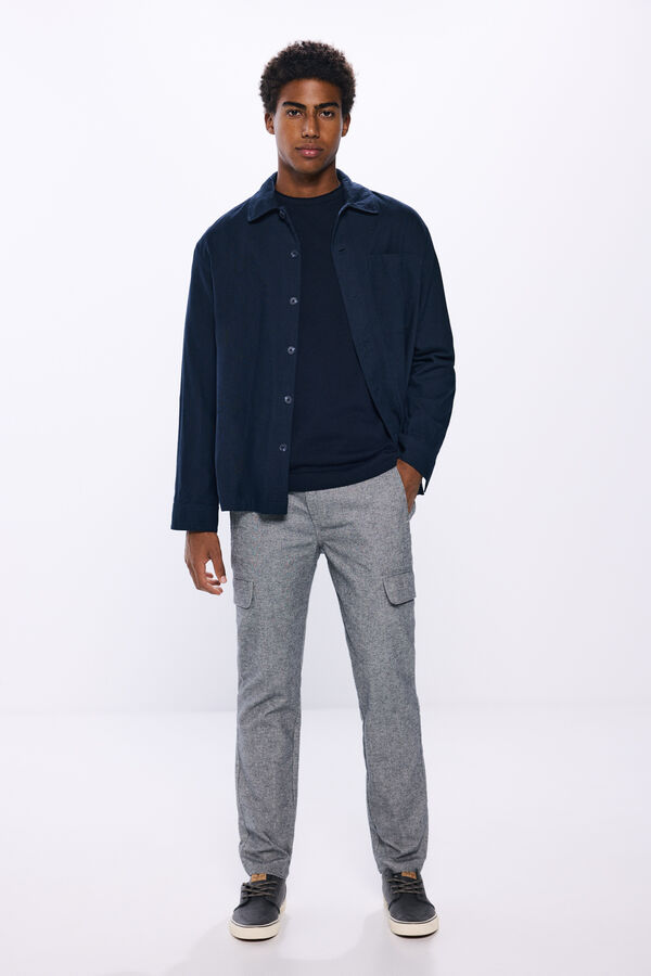 Springfield Camisa tipo l&atilde; azul