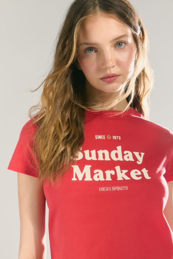 High Spirits T- Shirt Rouge  vermelho