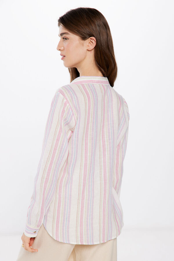 Springfield Camisa Camisa Algod&atilde;o Linho estampado