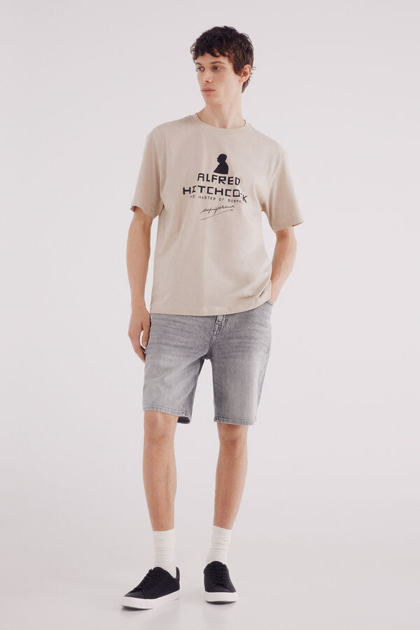 Springfield Camiseta Alfred Hitchcock beige
