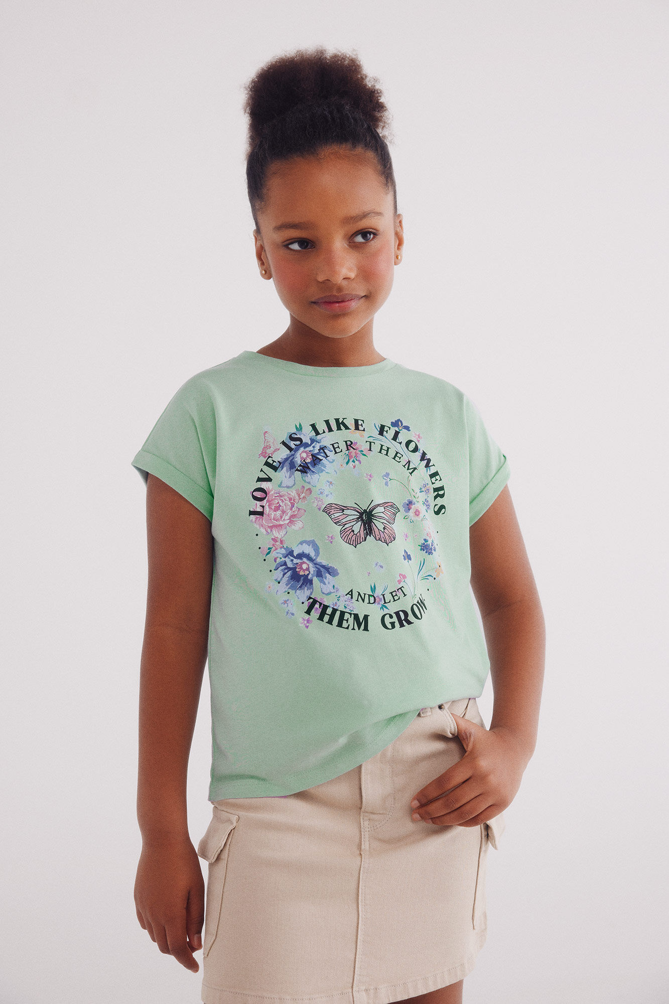 Springfield Kids Camiseta borboleta feminina