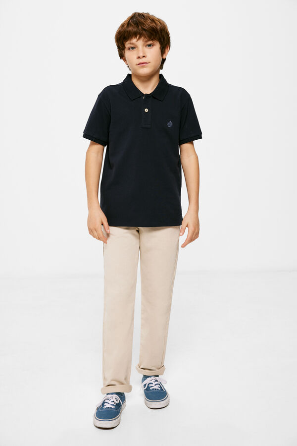 Springfield Kids Polo b&aacute;sico menino azul