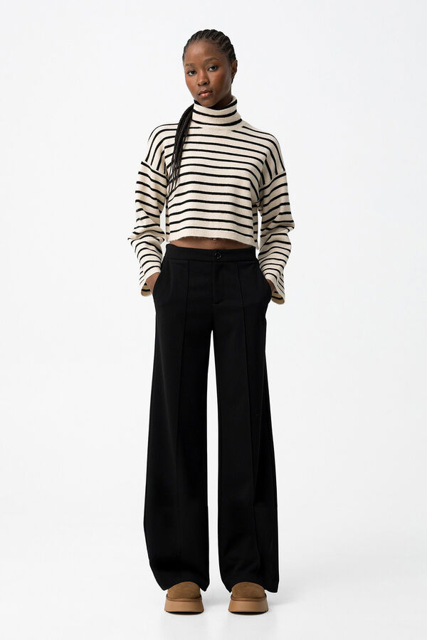 Tiffosi Young Cal&ccedil;a Palazzo de Cetim preto
