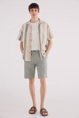 Springfield Bermuda chambray comfort slim fit verde