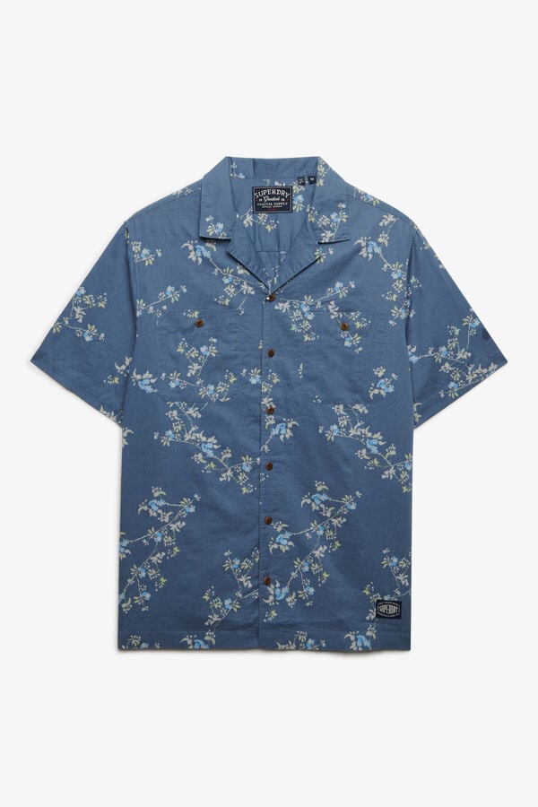 Superdry Camisa de manga curta estampada azul