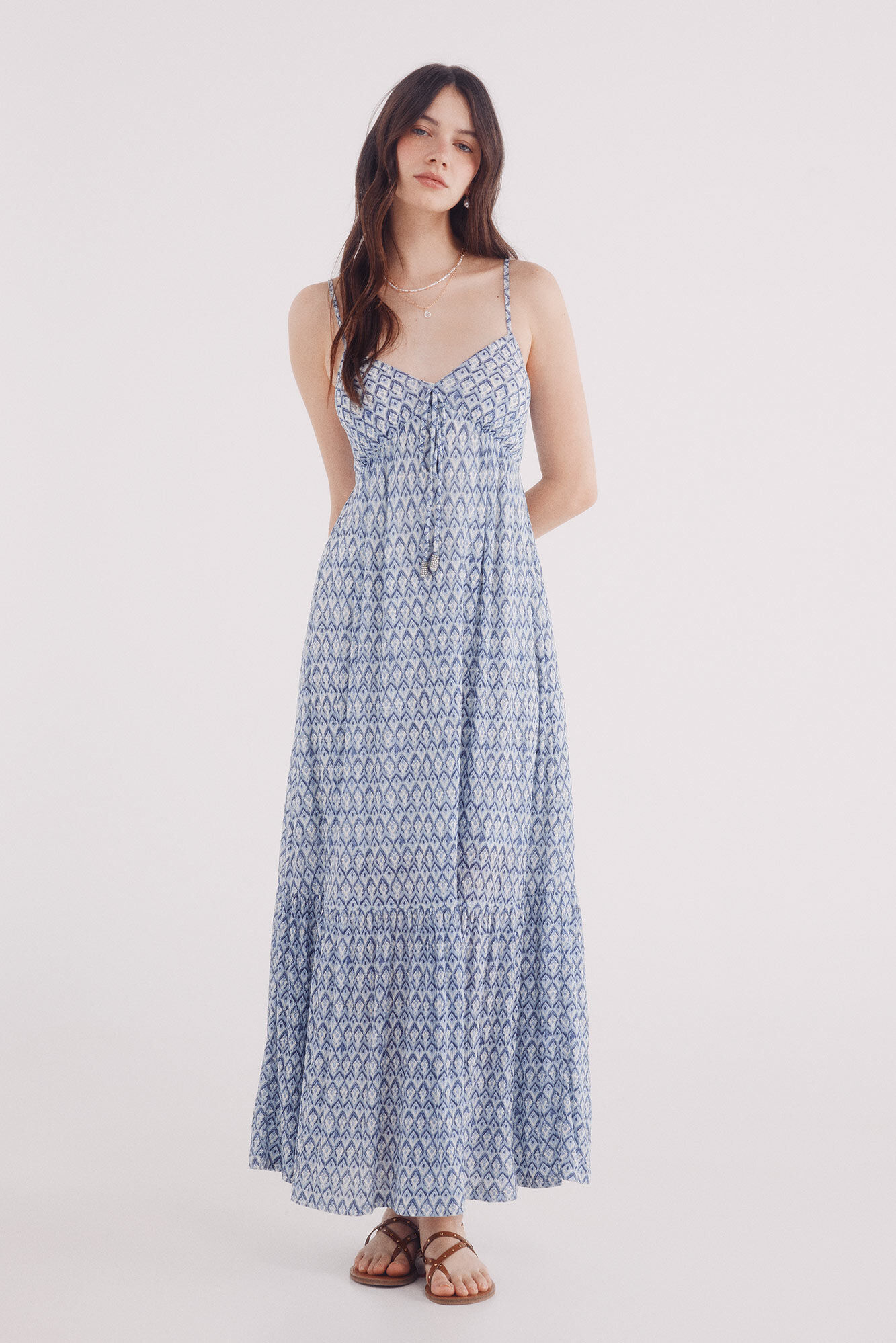 Springfield Vestido midi estampado geom&eacute;trico