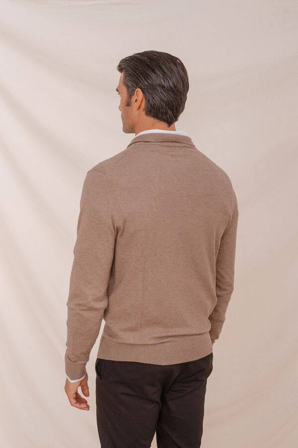 Celopman Jersey Cuello Polo Vivos beige