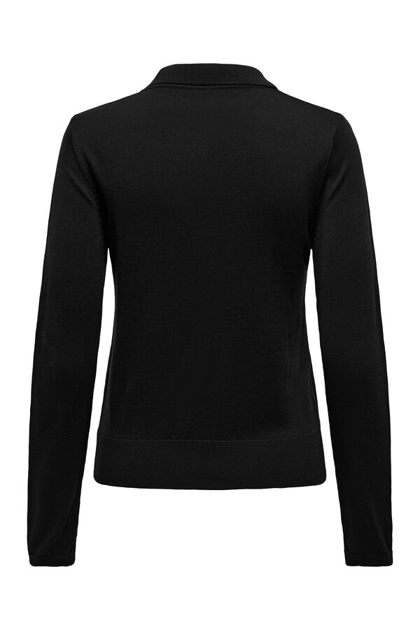Only Camisola gola polo preto