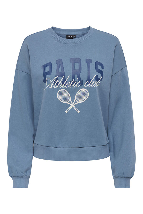 Only Sweatshirt com desenho frontal azul