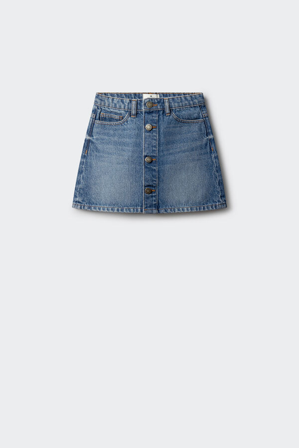 Springfield Kids Saia denim com bot&otilde;es menina azul