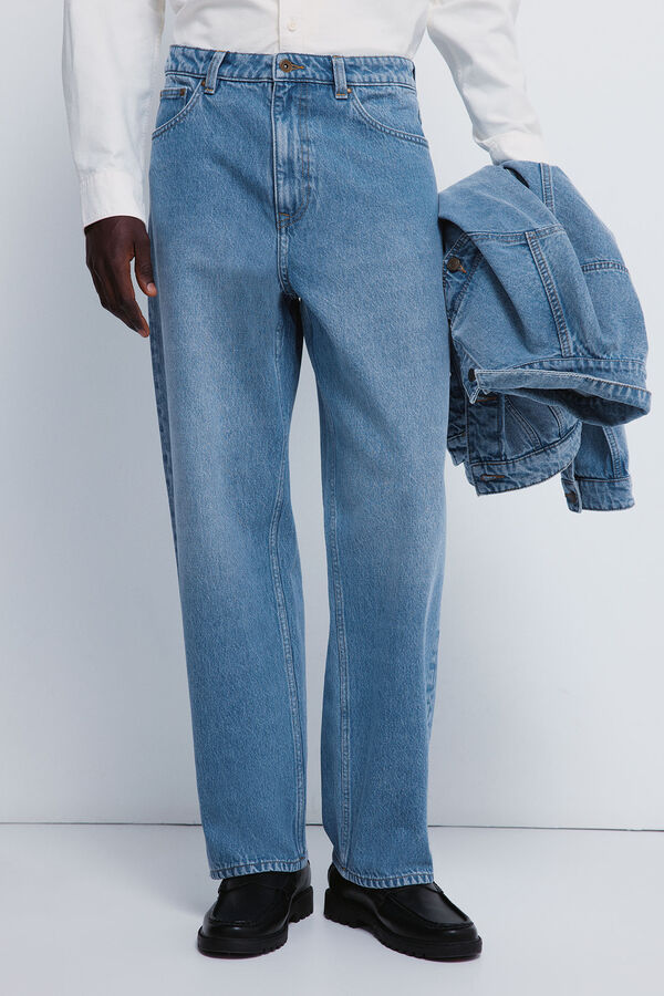 Springfield Vaquero wide leg lavado medio azul