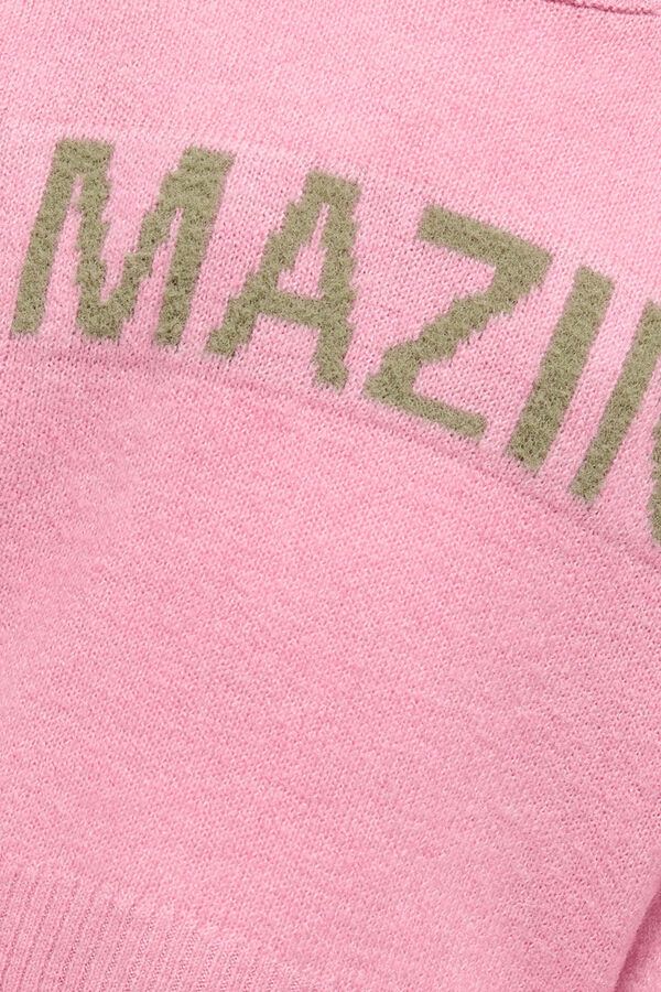 Only Girls Su&eacute;ter com texto de menina rosa