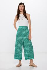 Springfield Cal&ccedil;as fluidas estampadas bege