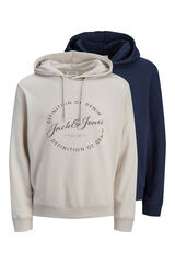 Jack & Jones Pack de duas sweatshirts com capuz bege