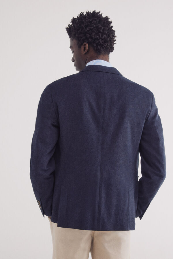 Springfield Blazer linho- linho azul