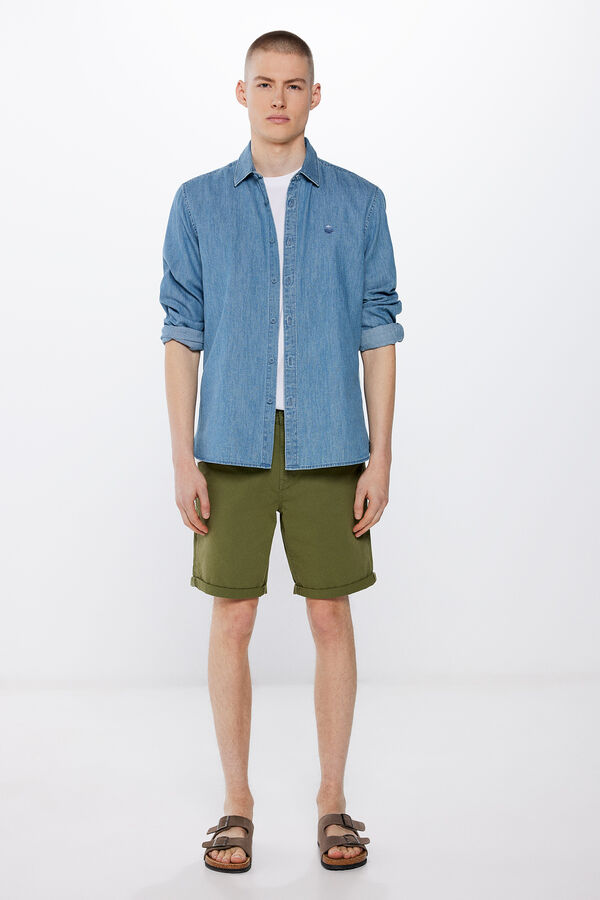 Springfield Bermuda ligera color slim fit kaki