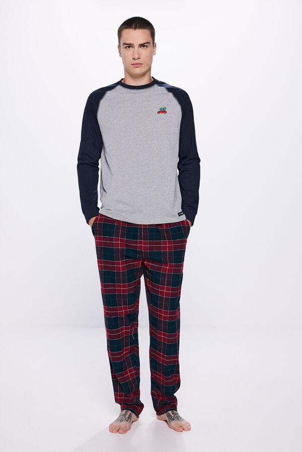 Springfield Pijama longo combinado cinzento