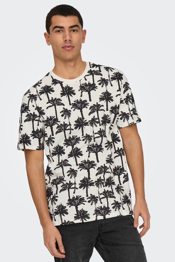 Only & Sons T-shirt de manga curta estampada branco