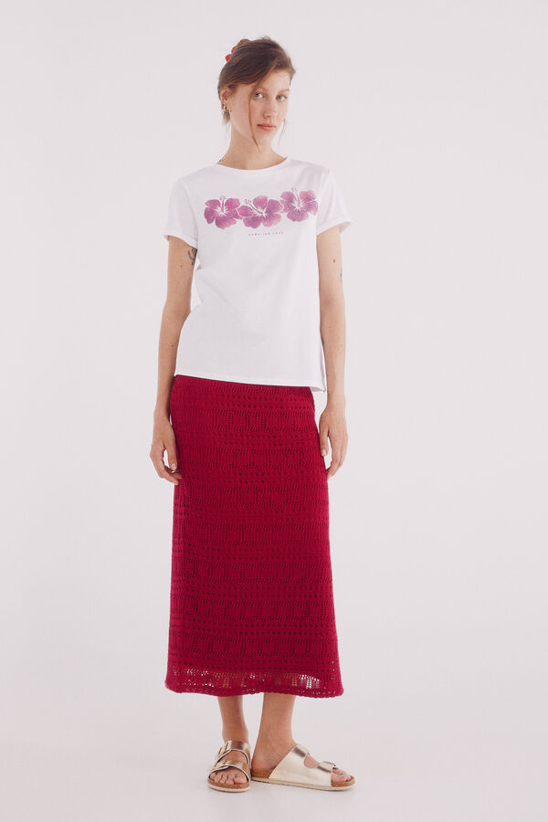 Springfield Camiseta com estampa de flores bege