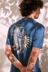 Springfield Camiseta estampado espalda "Roots Studio" azul