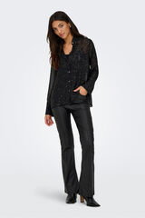 Only Camisa de gasa con glitter negro
