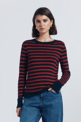 Springfield Jersey fino botones pu&ntilde;os rojo
