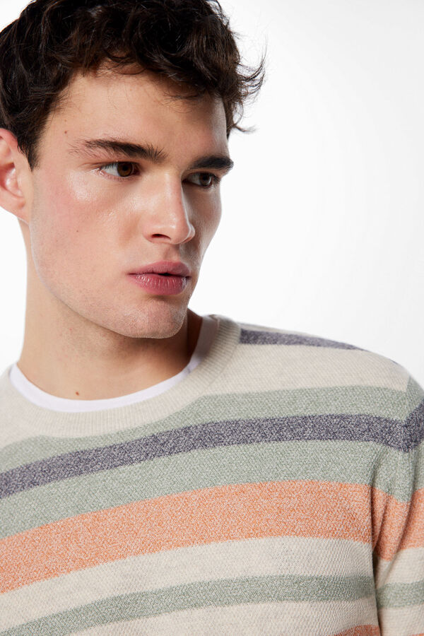 Springfield Jersey rayas color fantas&iacute;a naranja