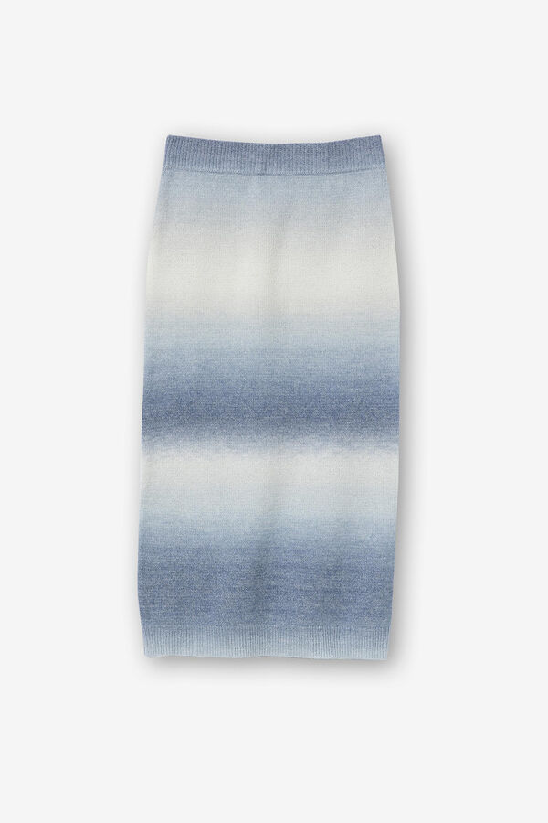 Tiffosi Saia Midi de malha dégradé azul