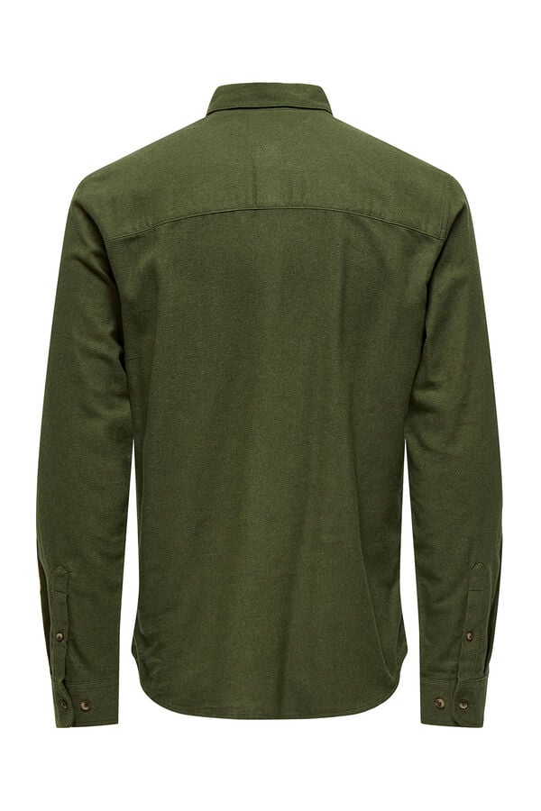Only & Sons Camisa manga larga verde