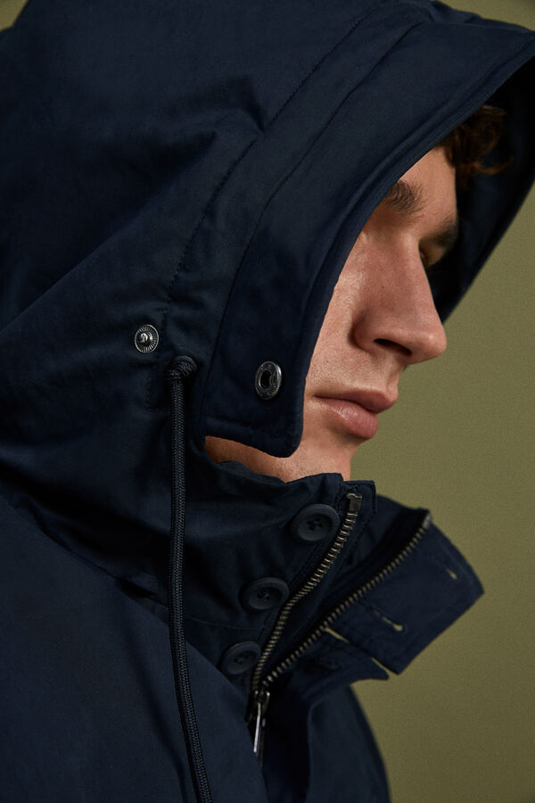 Springfield Parka borreguillo acolchada navy